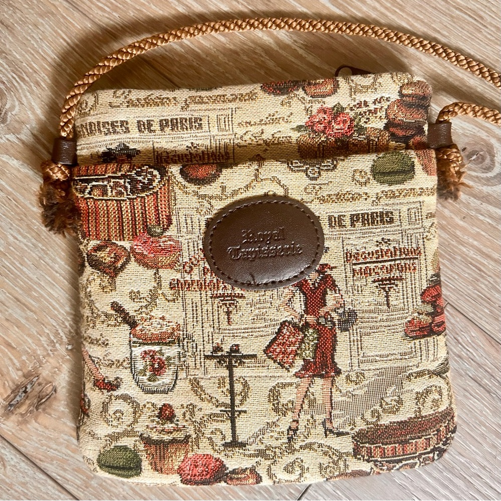 Vintage 90s Royal Tapisserie Paris Tapestry Crossbody Bag - Picture 3 of 6